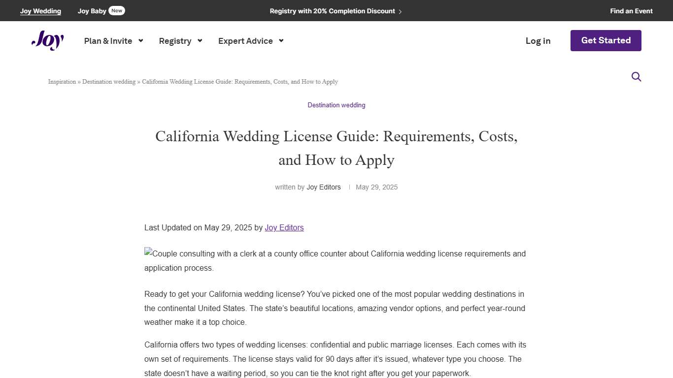 California Wedding License Guide: Requirements, Costs, and How to Apply - Joy